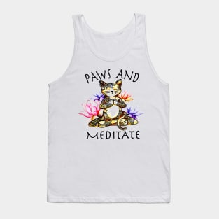 Yoga Cat Paws and Meditate Tank Top